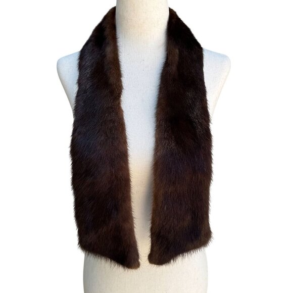 Maxwell Croft London Vintage 50s 60s Womens Brown Fur Collar Stole Scarf Wrap - Picture 1 of 7
